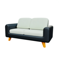 sofa 3d rendering icon illustration png