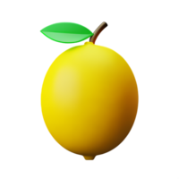 citron- 3d tolkning ikon illustration png