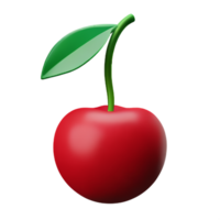 cherry 3d rendering icon illustration png