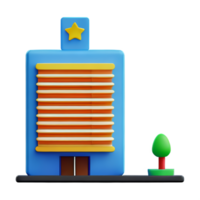 hotel 3d rendering icon illustration png