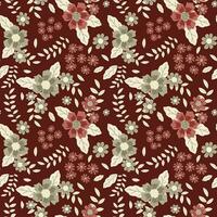 Floral pattern in seamless style. vector