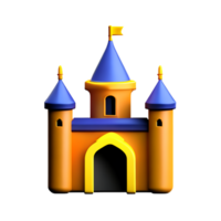 castelo 3d Renderização ícone ilustração png