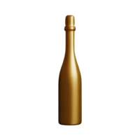 Champagne 3d renderen icoon illustratie png