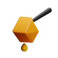 honey 3d rendering icon illustration png