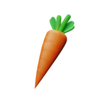 carrot 3d rendering icon illustration png
