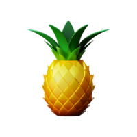 pineapple 3d rendering icon illustration png