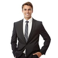 sorridente homem de negocios isolado png