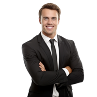 Smiling businessman isolated png