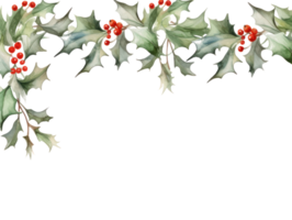 Christmas background with hollly leaves png