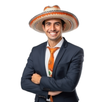 Mexican smiling businessman isolated png