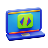 coding 3d rendering icon illustration png