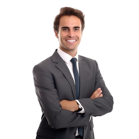 sorridente homem de negocios isolado png