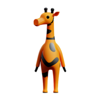 giraffe 3d renderen icoon illustratie png