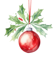 Kerstmis illustratie met rood bal png