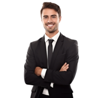 sorridente homem de negocios isolado png