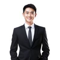 Chinese smiling businessman isolated png