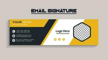 Colorful Email Signatures Template Vector Design, Email Footer, and Personal Social Media Cover.