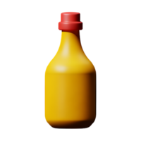 bottle 3d rendering icon illustration png