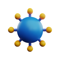 réseau 3d le rendu icône illustration png