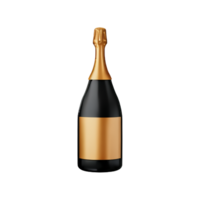 champagne 3d tolkning ikon illustration png