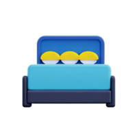 bed 3d renderen icoon illustratie png