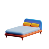 cama 3d representación icono ilustración png