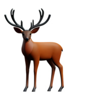 deer 3d rendering icon illustration png