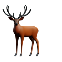 cerf 3d le rendu icône illustration png