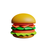 fast food 3d rendering icon illustration png