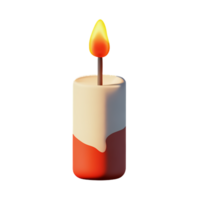 candle 3d rendering icon illustration png