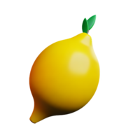 lemon 3d rendering icon illustration png