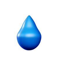 water drop 3d rendering icon illustration png