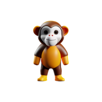 monkey 3d rendering icon illustration png