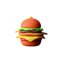 snabb mat 3d tolkning ikon illustration png