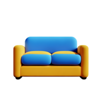 Sofa 3d Rendern Symbol Illustration png