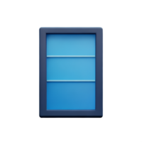 window 3d rendering icon illustration png