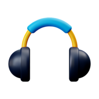 headphones 3d rendering icon illustration png