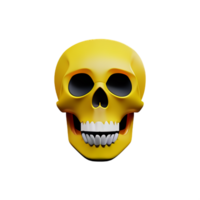 skull 3d icon illustration png