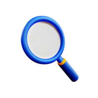 magnifying glass 3d rendering icon illustration png