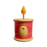 candle 3d rendering icon illustration png