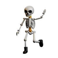 skeleton 3d rendering icon illustration png