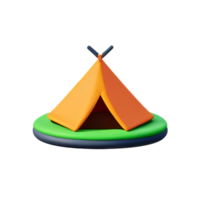 camping 3d le rendu icône illustration png