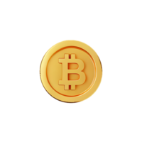 bitcoin 3d rendering icon illustration png