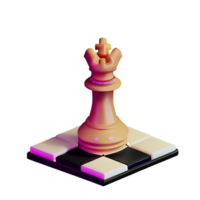 schack 3d tolkning ikon illustration png