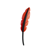 feather 3d rendering icon illustration png