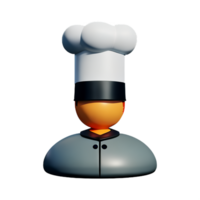 chef visage 3d le rendu icône illustration png