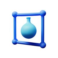 química 3d representación icono ilustración png