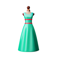 dress 3d rendering icon illustration png