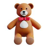 teddy beer 3d renderen icoon illustratie png