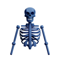 skelett 3d tolkning ikon illustration png